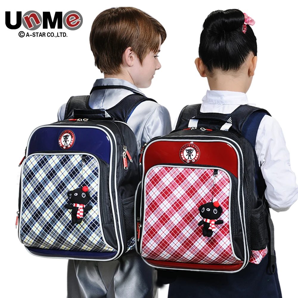 UNME high-end backpack primary intermediate and junior schoolbag Large-capacity bag for boys and girls