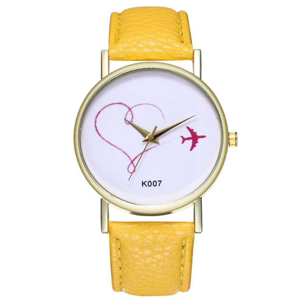 Женские часы Exquistite простые Роскошные Модные Симпатичный Самолет женские часы Reloj De Mujer Kol Saati@ 50