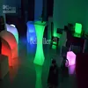 Rechargeable LED illuminated cocktail table waterproof glowing led bar table lighted up coffee table bar kTV disco party supply ► Photo 2/6