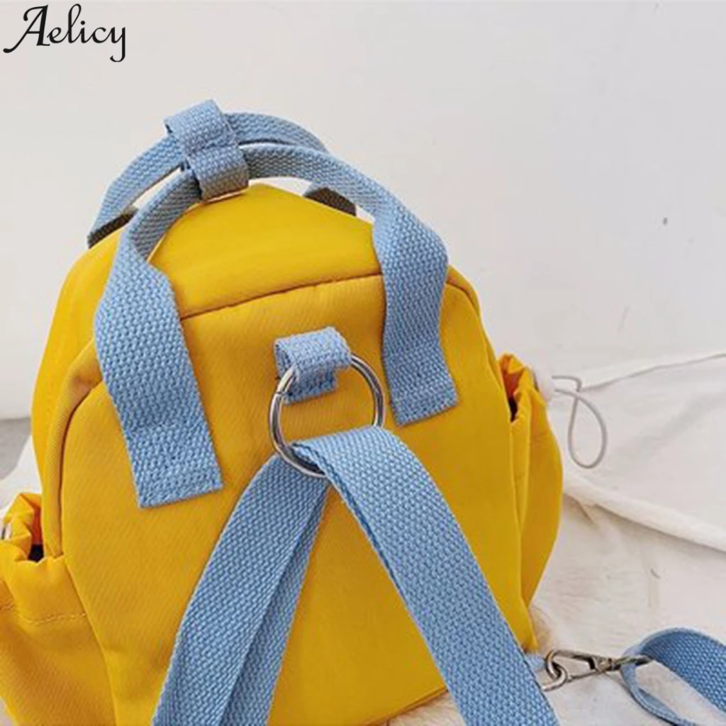 Aelicy для девочек маленький простой с узором Нейлоновый школьный рюкзак студентов