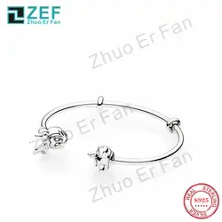 ZEF pan браслет из стерлингового серебра 925 пробы для женщин. оригинальный классический логотип Микки роскошный модный женский ювелирный