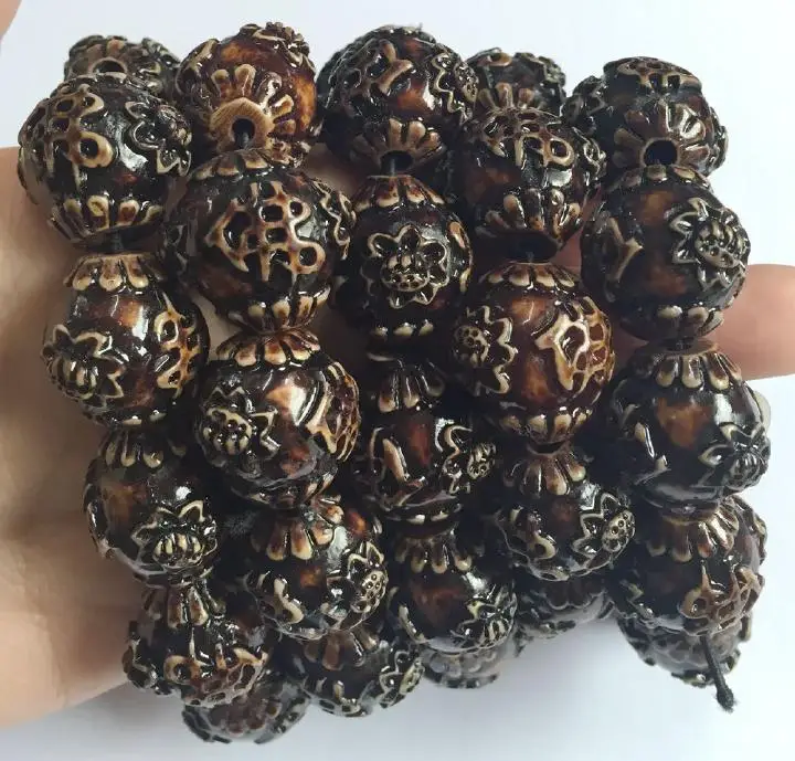 

FREE SHIPPING 5 Bracelet Tibetan Buddhist beads Rosary Tibet Hand Painted mantras Prayer