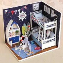 Симпатичный номер diy миниатюры для кукольного домика деревянные игрушки H011 уход за кожей лица неба moveis casa de boneca для подарок для ребенка