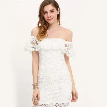 

Nice New Free door-to-door Sexy Lace Collar Lace Stitching Piercing Dress Part Embroidery Tie Dye Dress Vestidos Plue Size G26