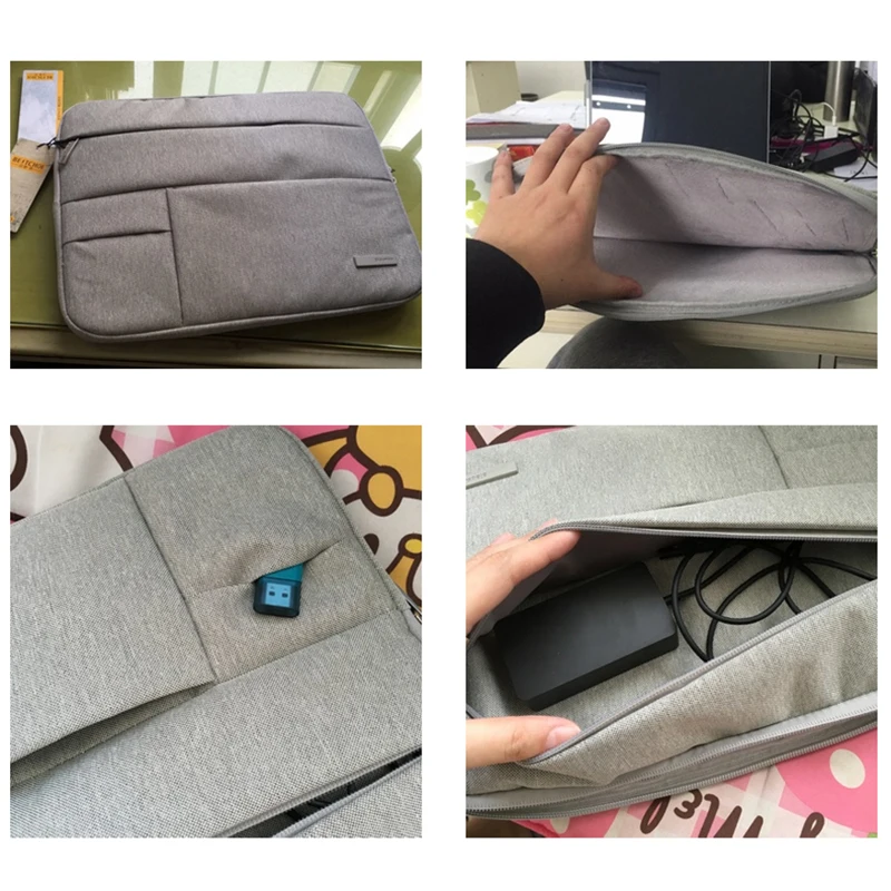 Чехол для ноутбука с несколькими карманами для Macbook Pro/Air 11 12 13 14 15 дюймов, женская сумка для ноутбука, водонепроницаемый чехол для Mac 13,3 15,4 Touchbar