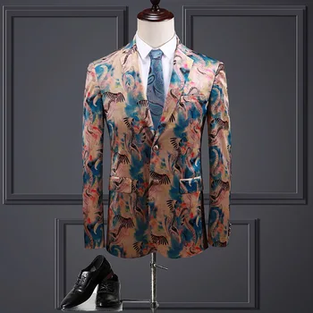 

Men's jackets now popular new men's fashion quality single-breasted jacket men's business formal jacket banquet dress