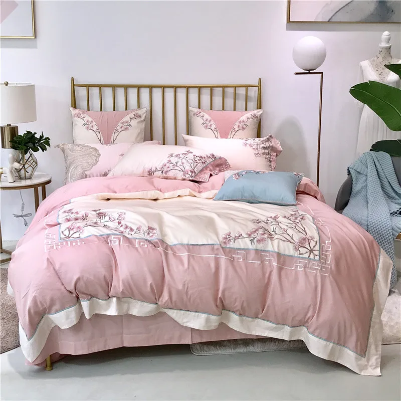 Boutique Pink Floral Duvet Cover Bedding Quilt Cover Set Pillowcase All Sizes