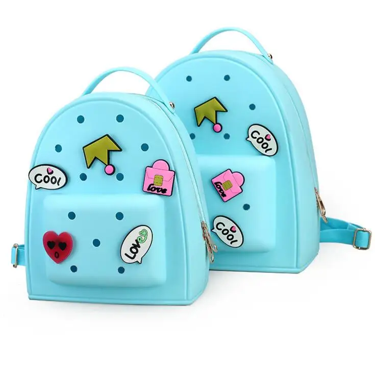 Women Jelly Graffiti Backpacks Designer Girls Pink Bag Travel Bags