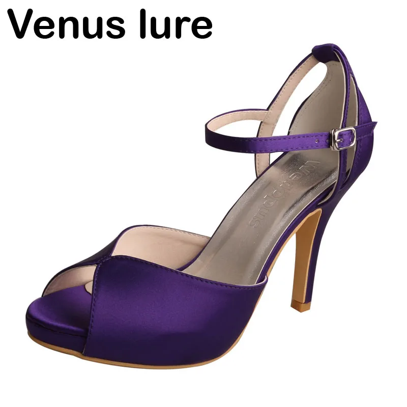 Sandalias de tacón Morado para mujer, zapatos de fiesta de con nombre de marca, zapatos de verano de tacón alto|Sandalias de mujer| - AliExpress