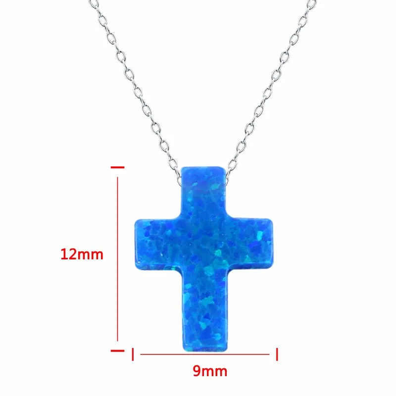 Настоящий Опаловый крест, колье с подвеской, ожерелье, 16 дюймов, цепочка, Стерлинговое Серебро, христианский крест, очаровательный воротник, женское ожерелье, ювелирное изделие