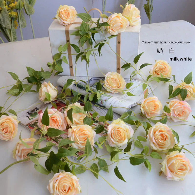 5 цветов, 8 см, искусственные розы, Свадебный веночек, букет, шелковая пена, сделай сам, домашняя вышивка, Декор, розы, цветы, украшение