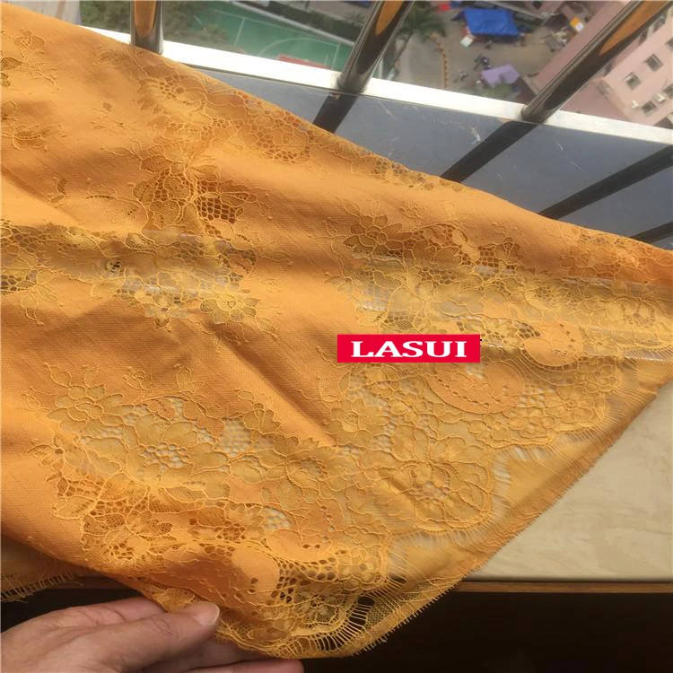 Lasui 1,5 м = 1 шт. высокого качества 23 цвет two-tone красивые ресницы кружевной ткани DIY платье рубашка ткань мягкая кожи C0157