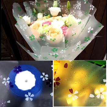 

20 Pieces Cherry Mist Paper Thickening Series Flower Bouquet Wrapping OPP Waterproof Material Florist Supply Packing 60*60 CM