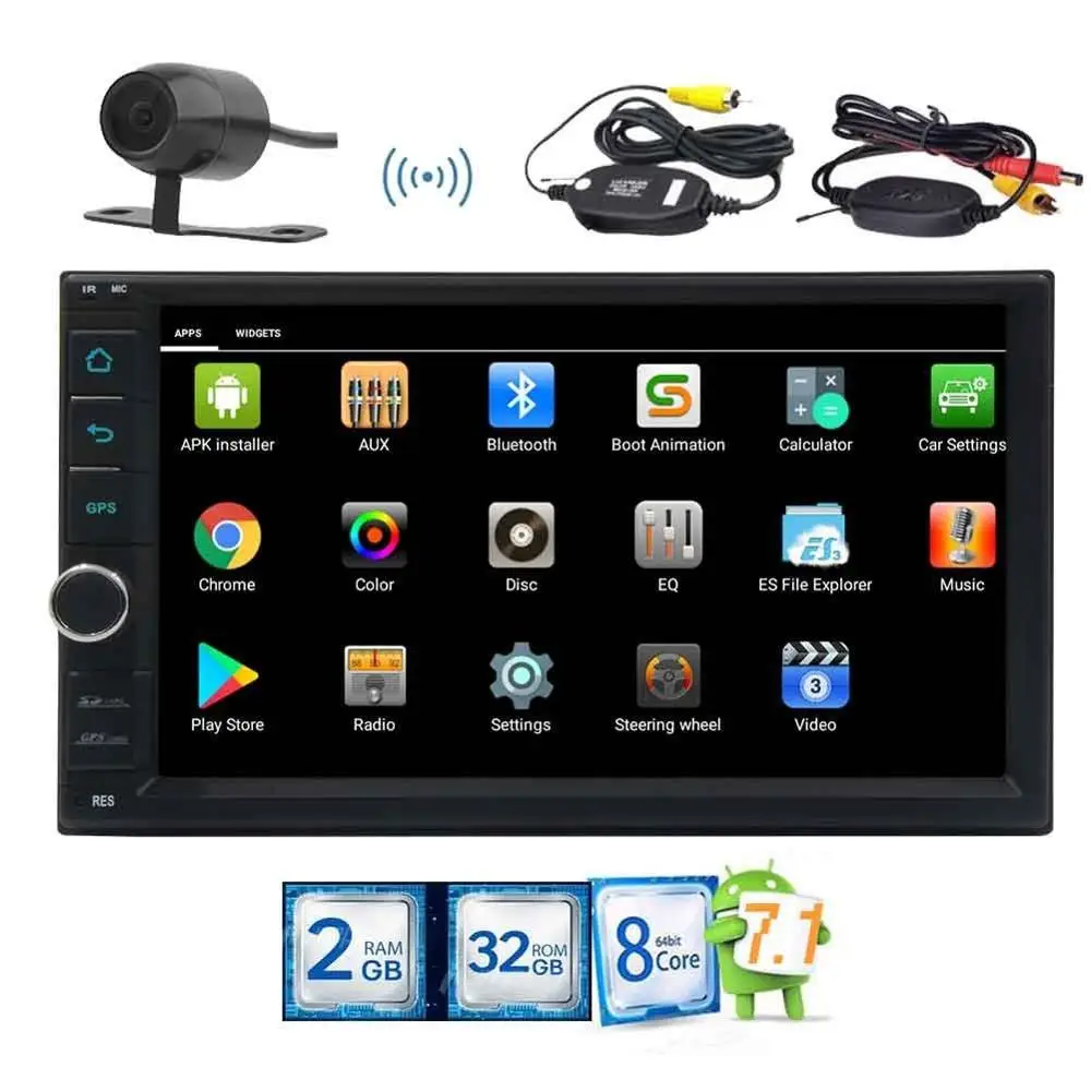 

GPS navigation 2 din car pc tablet navigation car audio audoradio Android 7.1 FM/AM /3G/4G/OBD2/USB/SD wireless back up camera