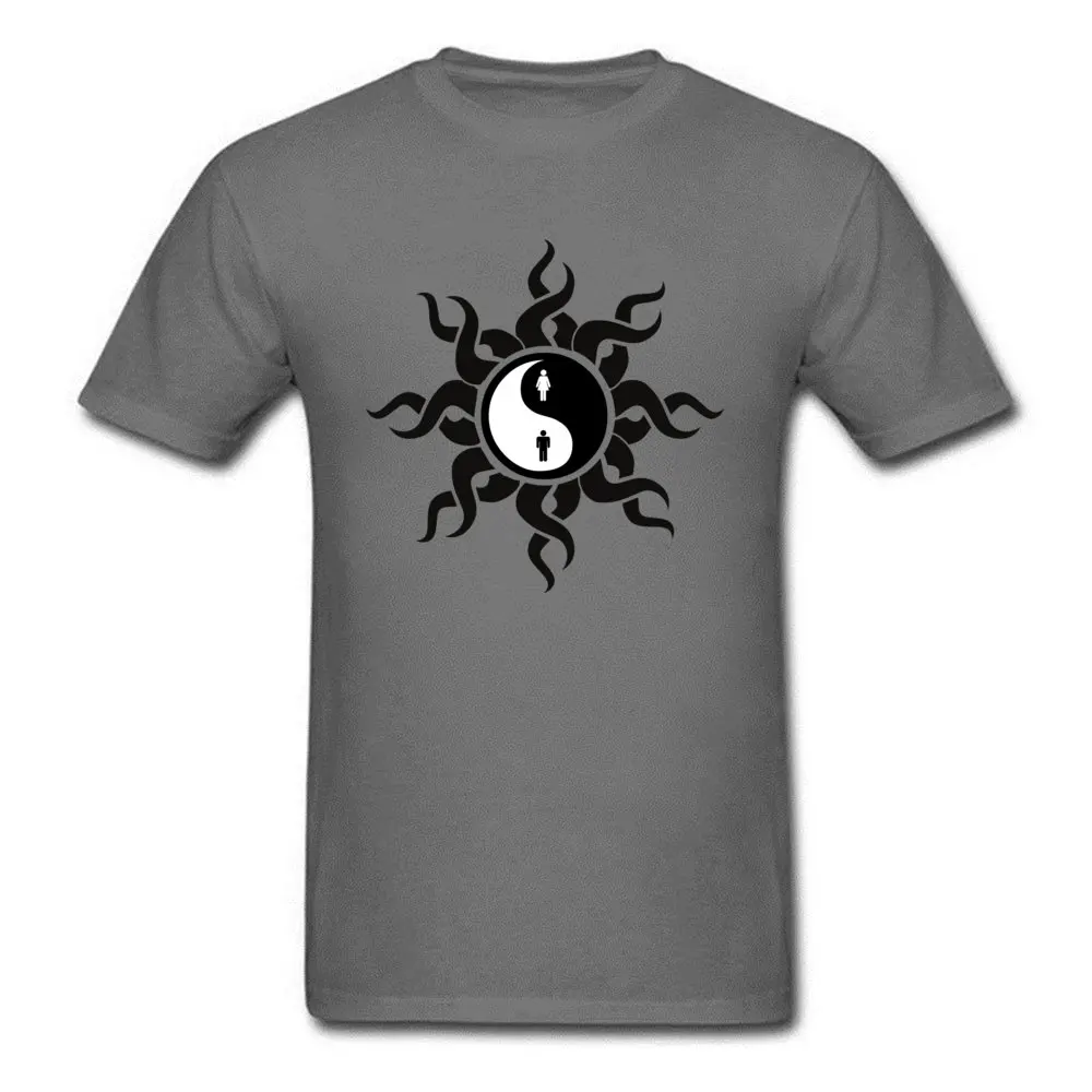 Tribal Yin Yang Man Woman T Shirt Print Short Sleeve Plain Crewneck 100% Cotton Tops & Tees Party T Shirt for Men Labor Day Tribal Yin Yang Man Woman carbon