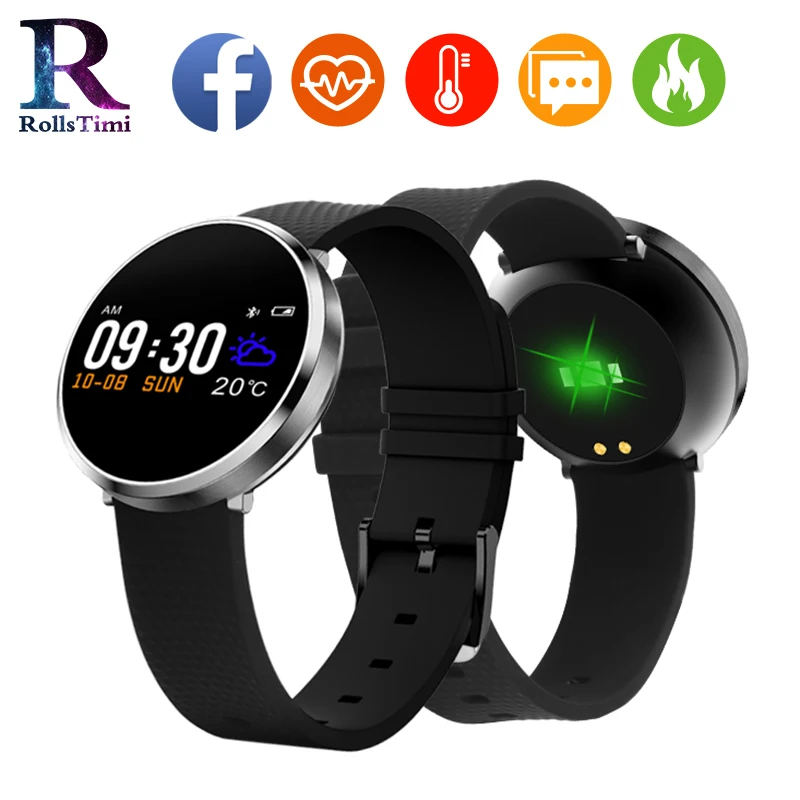 

RollsTimi New Smart Watch Waterproof Bluetooth Smart Wristwatch Mens Heart Rate Monitor Steel Mesh Smart Wristband Women Watches