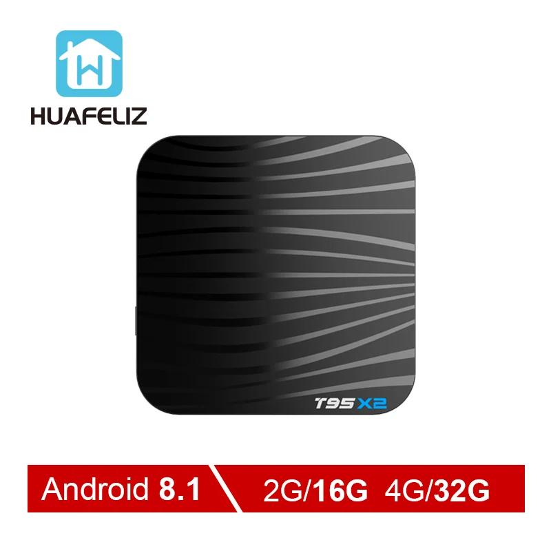 

T95X2 Android TV Box t95x2 Android 8.1 Amlogic S905X2 Quad Core Media Player 2GB 16GB 4GB 32GB WiFi Set-Top Box pk T95Q tvbox