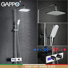 GAPPO смесители для душа с цифровым дисплеем смесители для душа Термостатический водопад смеситель для душа ванна кран Сантехника люкс