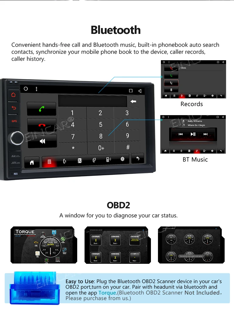 Sale 7" Touch Screen Car Stereo GPS Navigation + Wireless Rear View Camera, 2 Din Android 6.0 Car Radio Stereo 2 Din GPS Navigation 5