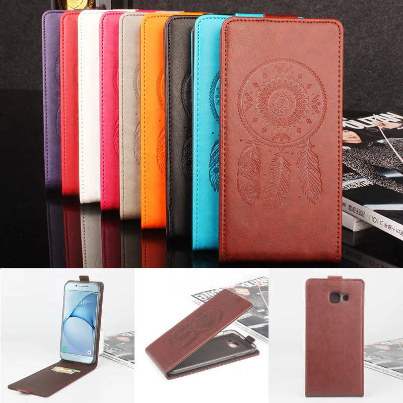 

For Samsung Galaxy A8 2016 Flip Case Fashion Embossed Leather Cover for Samsung Galaxy A8 2016 A8100 A810 Vertical Back Cover