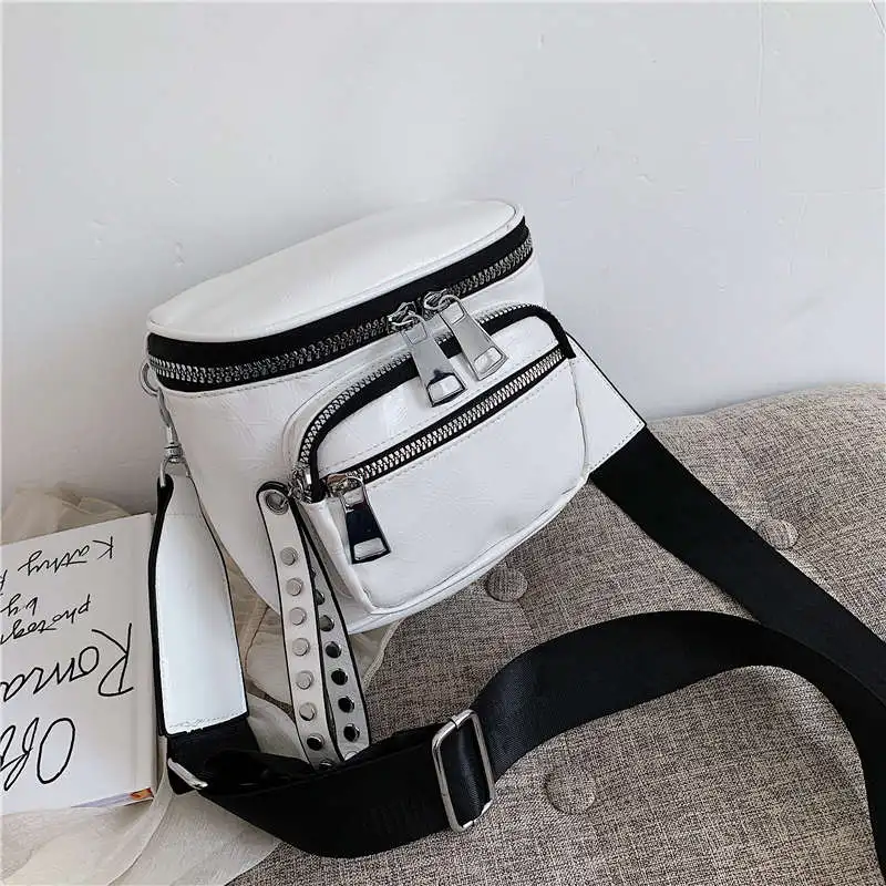 Ceny Mini Leather Cross torebka s dla kobiet 2019 Zipper kobieta torba na ramię Lady Travel torebki i torebki torba crossbody