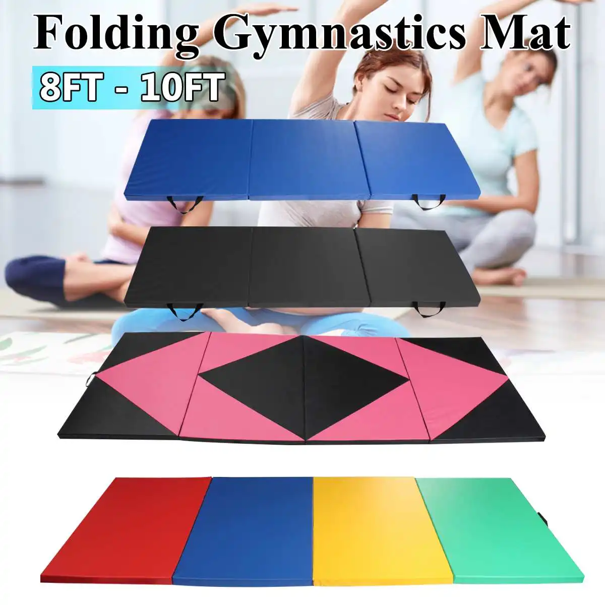 

Yoga Mat Folding Gymnastics Gym Mats Stretching Non-slip Tasteless Thickening Exercise Pad Lose Weight Fitness Pilates Mats