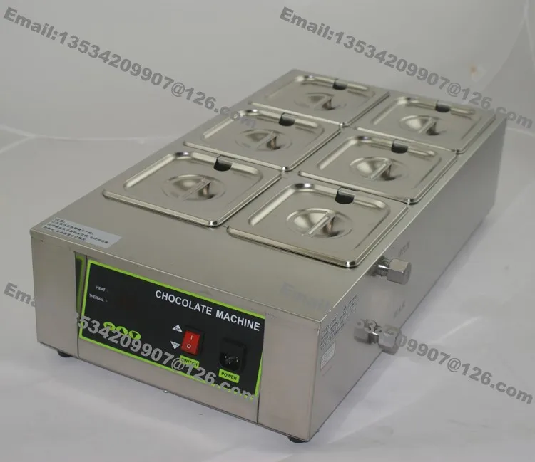 12 кг коммерческое использование 110 v 220 v электрическая цифровая плавильня для шоколада нагреватель котел с 6 плавильный горшок