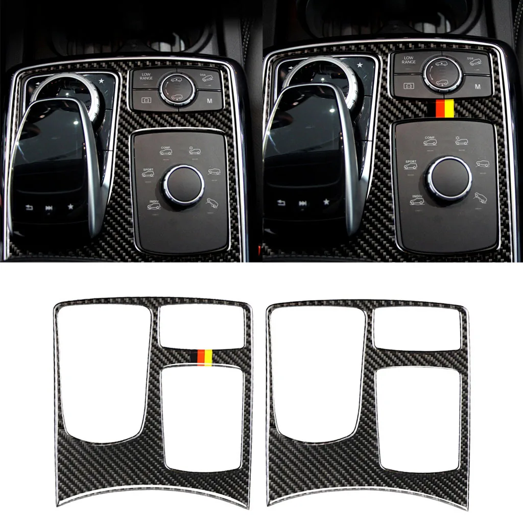 

2 Pcs Carbon Fiber Central Multimedia Control Panel Sticker Car Auto Decoration Stickers for Mercedes GLE/GLS