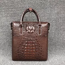 Аутентичная крокодиловая кожа молния закрытие бизнесменов рабочий кошелек сумка портфель мужская сумка из экзотической натуральной кожи аллигатора кожаная мужская сумка на плечо