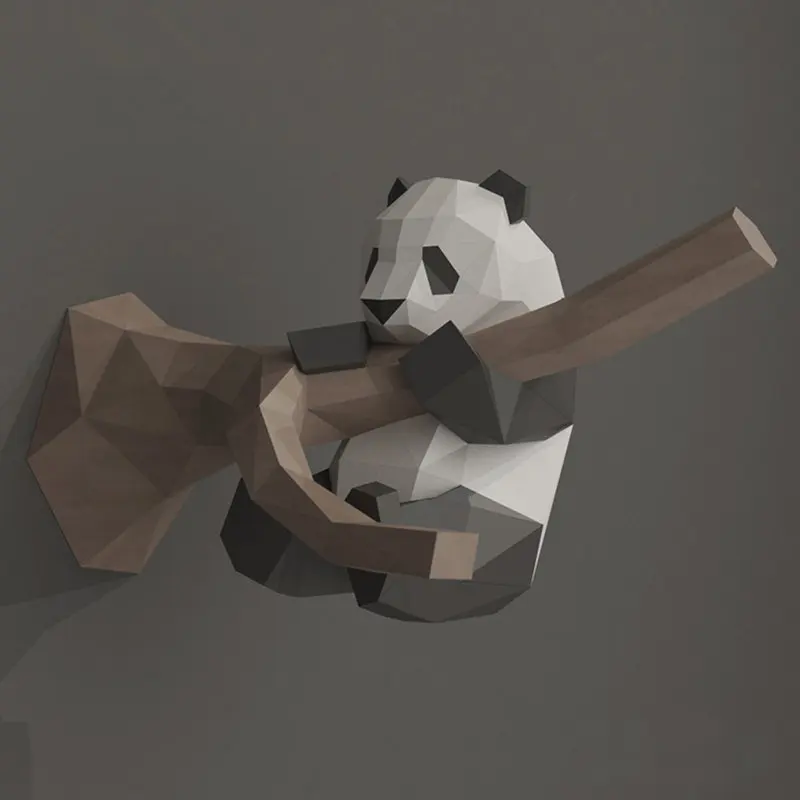 

3 Type Panda paper 3D DIY material manual creative Party Masquerade show props lovely tide Decorative Toys For Kids gifts