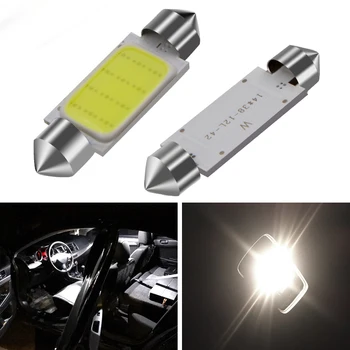 

Car styling 31mm/36mm/39mm 12V Festoon LED Car Bulb Parking CANBUS C5W COB LED SIZE Interior White SMD Bulb Reading lights