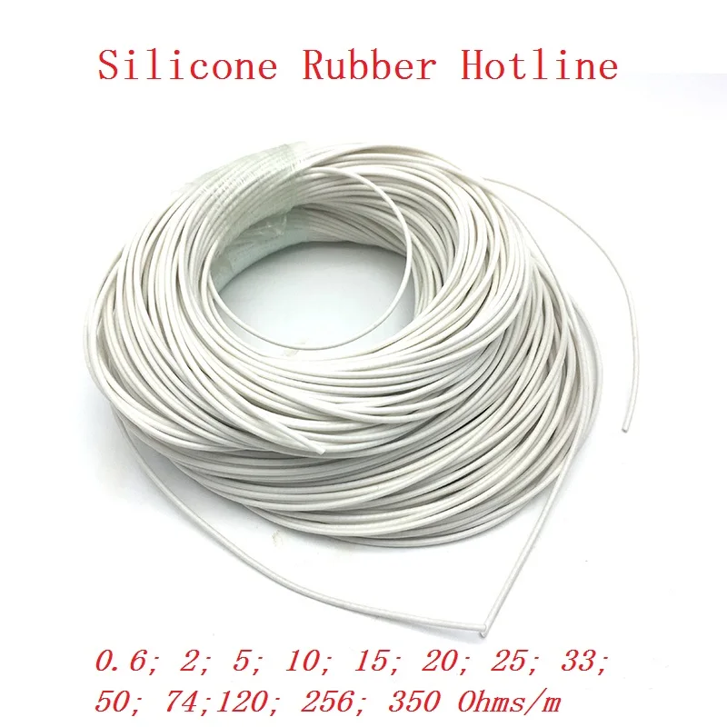Silicone Rubber Insulated Heater Wire 2.251 ohms/ temp 200c/125v 100 ft--