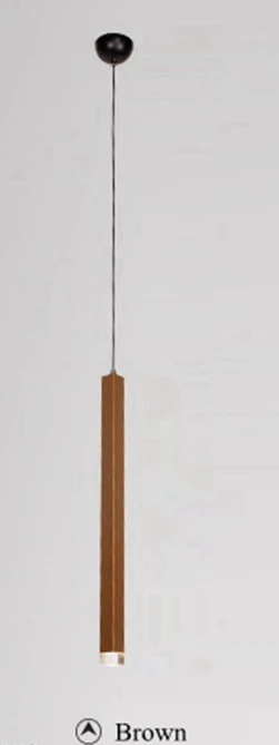Подвесные светильники lukloy, современная кухня лампа столовая Бар Магазин счетчиков потолочная лампа кухонный свет квадратная трубка точечный свет - Цвет корпуса: Brown