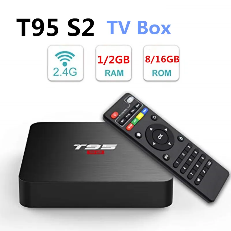 T95S2 ТВ приставка S905W 1G 8G 2G 16G Wifi 2 4G умная Android 7 1 Четырехъядерный 4K 1080P 3D медиаплеер