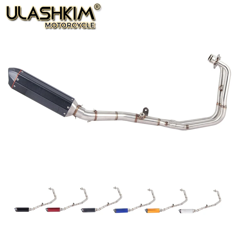 

YZF-R3 YZF-R25 Motorcycle Exhaust contact pipe muffler Full system Slip On For Yamaha MT03 MT-03 YZF R25 R3 2014-2018