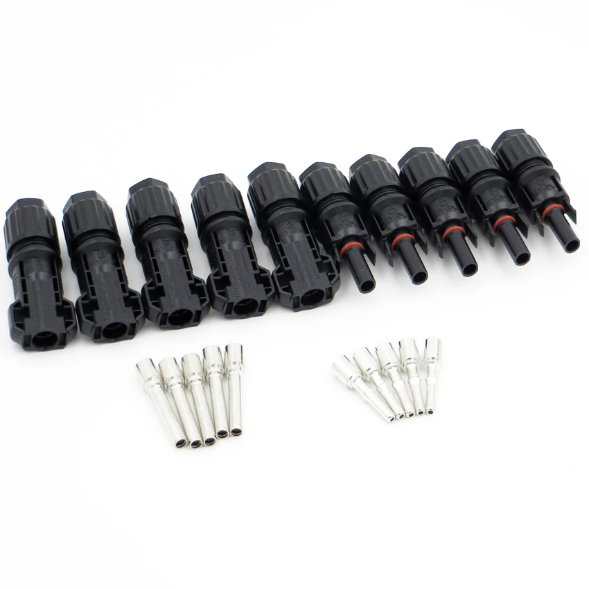 

5Pairs x MC4 Connector male and female 80A big current 1000VDC 16mm2 cable max