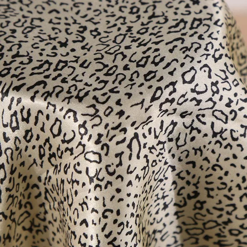 Полиэфирная Полихромная леопардовая печать, не эластичная печатная ткань для обуви, шапка для обертывания, полотенце, подкладка, ткань для сценической одежды