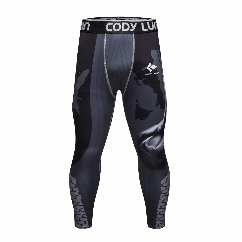 Новинка codylundin мужские компрессионные колготки Бэтмен джоггер колготки длинные штаны Фитнес обтягивающие леггинсы брюки