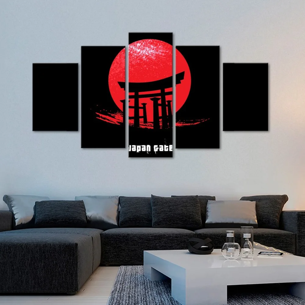 

Canvas HD Printed Pictures Home Decor 5 Pieces Japan Gate Paintings Modular Wall Art Abstract Poster For Living Room Framework