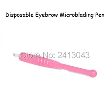 9Pin Microblading Одноразовые Лезвия Бровей Руководство Ручка Для Постоянного Бровей Красоты Макияж 10 Шт./лот