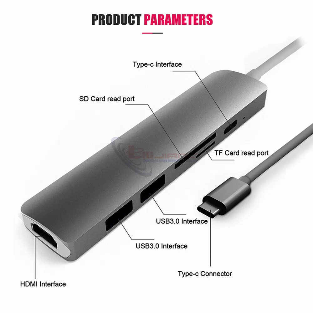 Usb type C концентратор Thunderbolt 3 адаптер USB-C HDMI 4 K PD USB 3,0 Micro SD TF карта для MacBook Pro samsung S9 huawei mate 20 P20