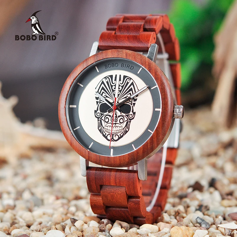 BOBO BIRD Wooden Timepieces Men Watches Fashion Wood New Design Quartz
Wristwatch Accept LOGO DROP SHIPPING