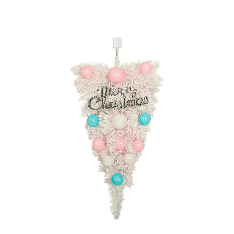 

Artificial Inverted Pink Christmas Tree Upside Down Xams Tree Decorative Hanging Ornaments for Home Shopping Mall Scene Layout
