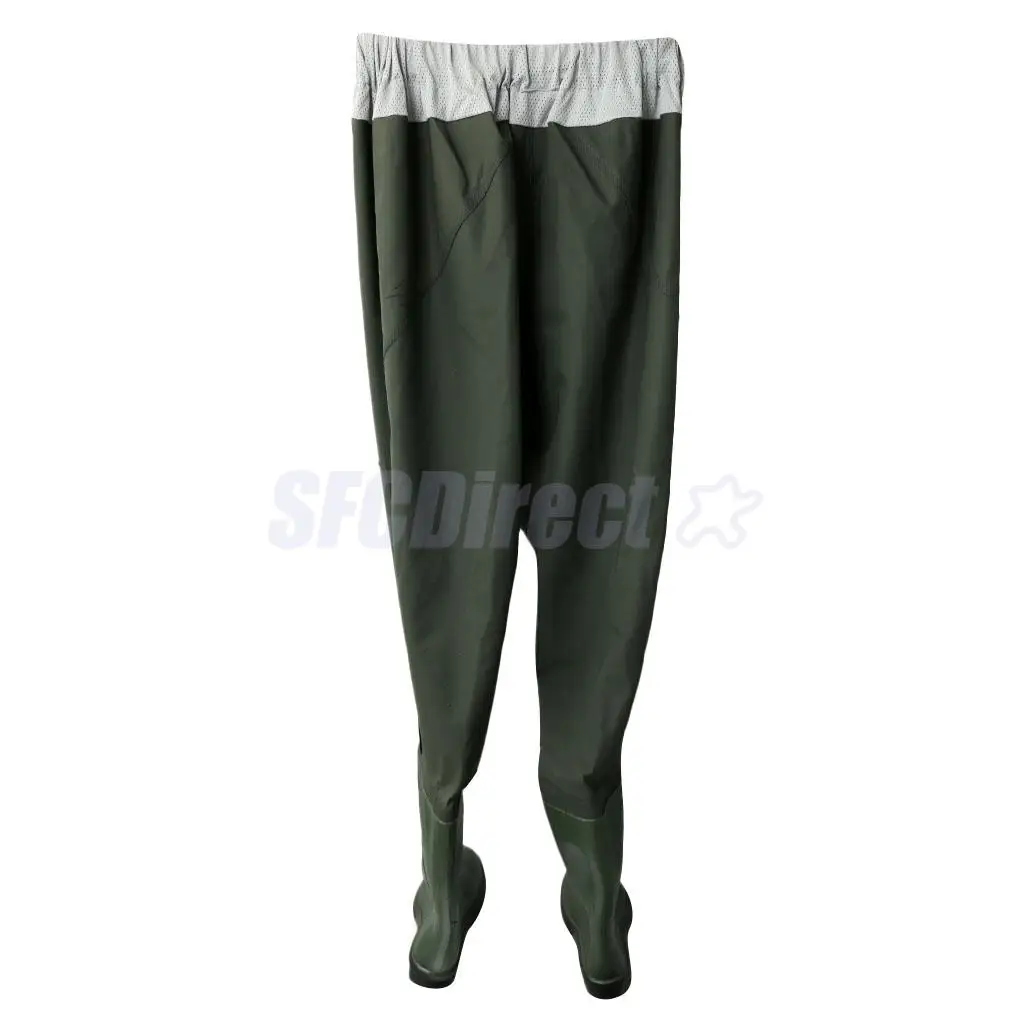 

PVC 100% Waterproof Fishing Trouser Waders Boots Breathable Elastic Waist Fishing Wading Overalls Pants