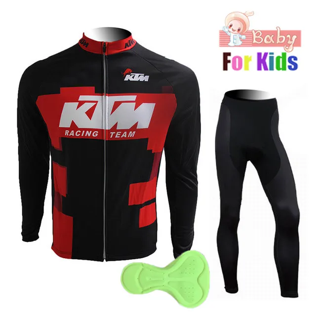 

2018 Team KTM Children's Long Ropa Ciclismo Kids Cycling Jerseys/Autumn Mountian Bicycle Clothing/MTB Bike Clothes Boys Girls