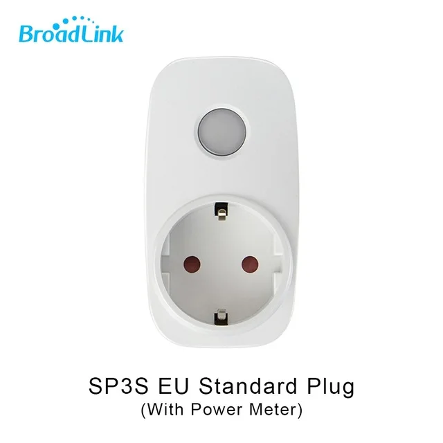 Broadlink SP3S ЕС/США энергетический монитор Smart Draadloze Wi-Fi розетка Afstandsbediening Met измеритель мощности контроллер двери IOS Android - Цвет: SP3S-EU   1PCS