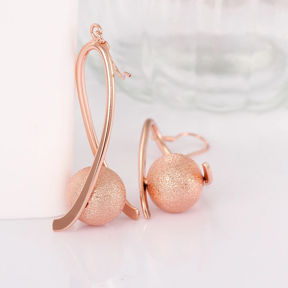 rose gold ball pendant earrings (6)