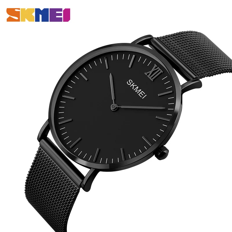 

SKMEI Fashion Men's Quartz Watch Top Brand Luxury Men Watches Nylon Steel Strap Wristwatches Waterproof Clock Relogio Masculino