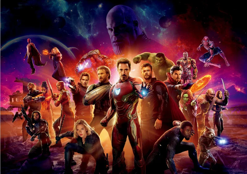 

7x5FT Avengers Super Hero Thanos Captain America Spiderman Planet Custom Photo Studio Backdrop Background Vinyl 220cm x 150cm