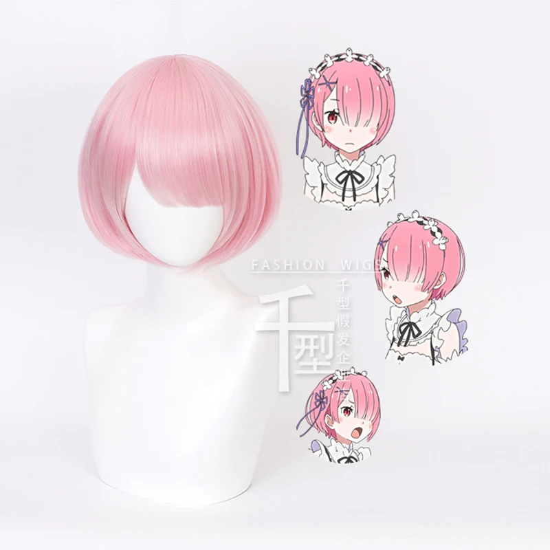 

Re:Life In A Different World From Zero Ram Cosplay cOSTUME Wig Re:Zero kara Hajimeru Isekai Seikatsu Accessory